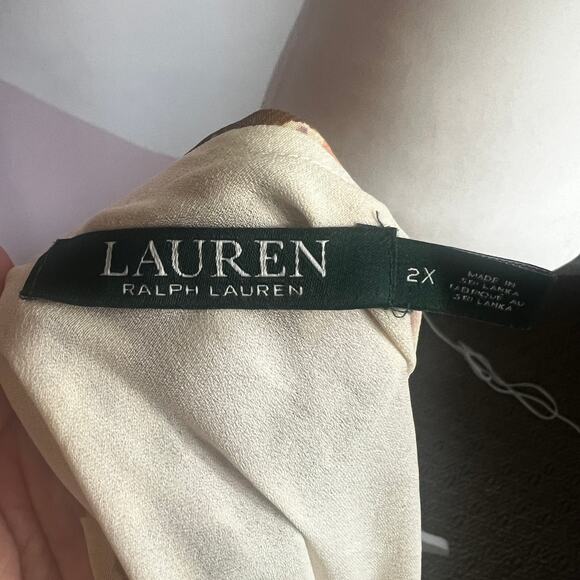 Lauren Ralph Lauren Womens Plus Size Pink Floral A Line Skirt Size 2X - Picture 3 of 6